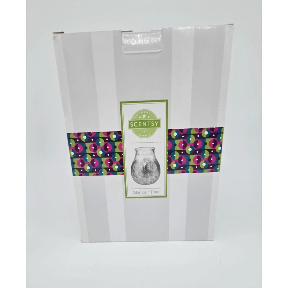 Scentsy Glamour Time Warmer Victorian Glass Etched Floral Electric Wax Melt